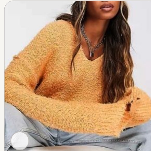Free People Sweaters - FREE PEOPLE THEO GOLDY V NECK SWEATER SMALL TO MEDIUM